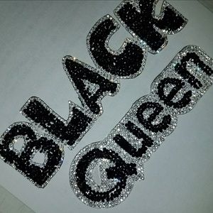 "Black Queen" Rhinestone Adhesive Patch